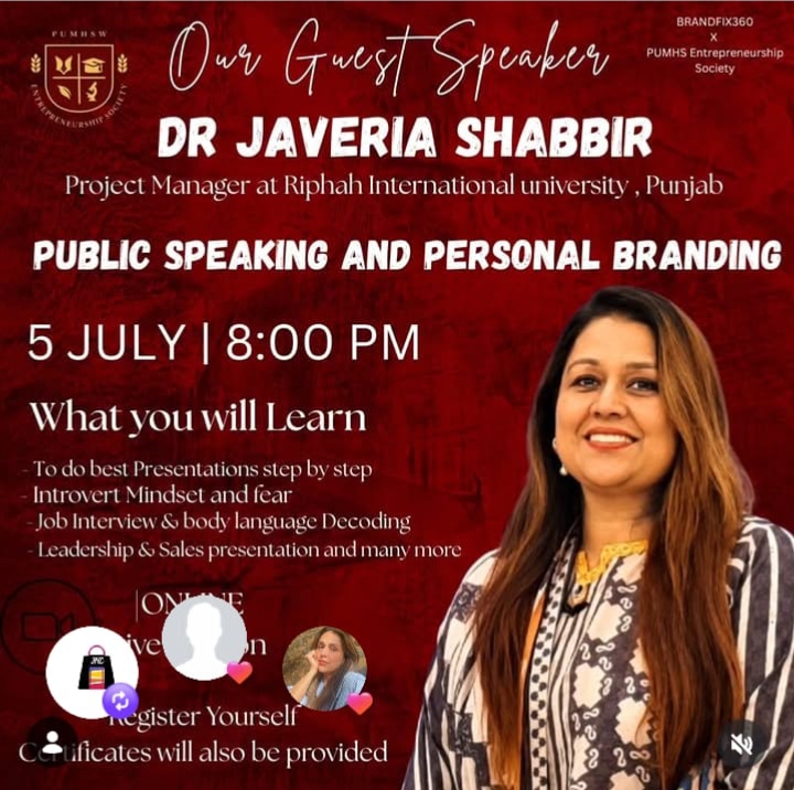 Dr. Javeria Shabbir – Speak with Confidence